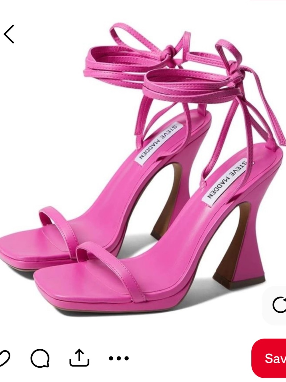 Steve Madden Hot Pink Lace-Up High Heel Sandals